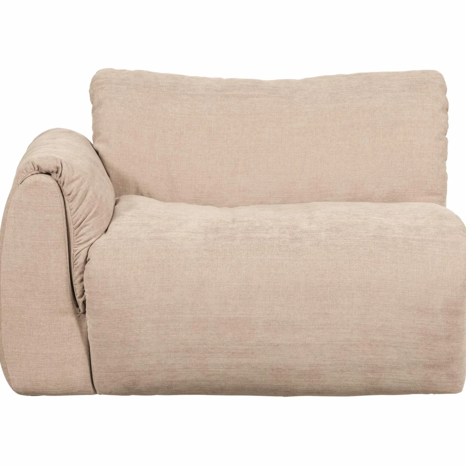 Discount WOOOD Baggy 1-zits element met arm links geweven chenille Zand