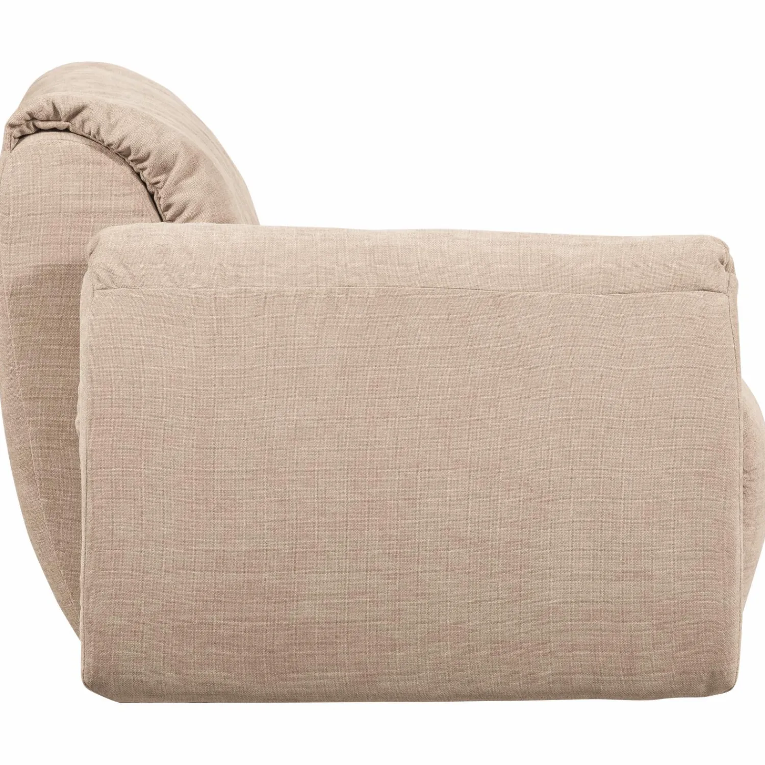 Discount WOOOD Baggy 1-zits element met arm links geweven chenille Zand