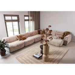 Outlet WOOOD Baggy 1-zits element met arm rechts 3D chenille Zand