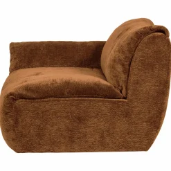 Hot WOOOD Baggy 1-zits element met arm links 3D chenille Middenbruin