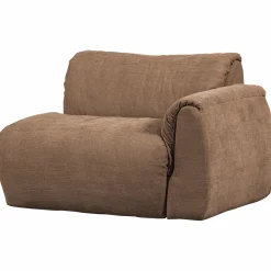 Sale WOOOD Baggy 1-zits element met arm rechts geweven chenille Bruin