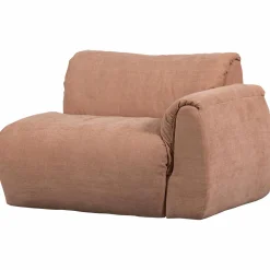 Outlet WOOOD Baggy 1-zits element met arm rechts geweven chenille Oudroze