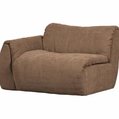 Sale WOOOD Baggy 1-zits element met arm links geweven chenille Bruin