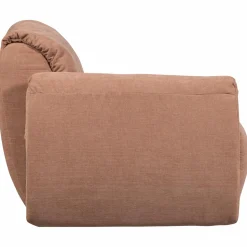 WOOOD Baggy 1-zits element met arm links geweven chenille Oudroze