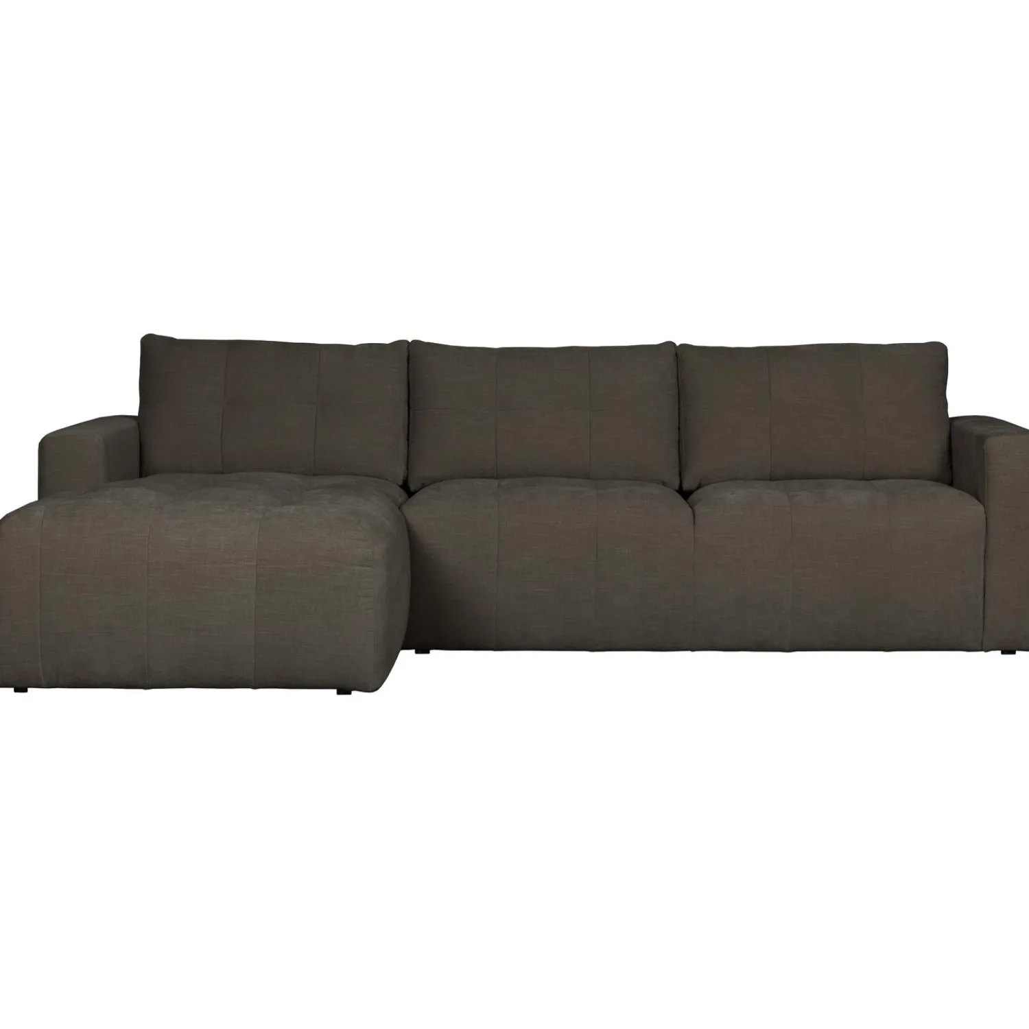 Clearance WOOOD Bar chaise longue geweven stof links Antraciet