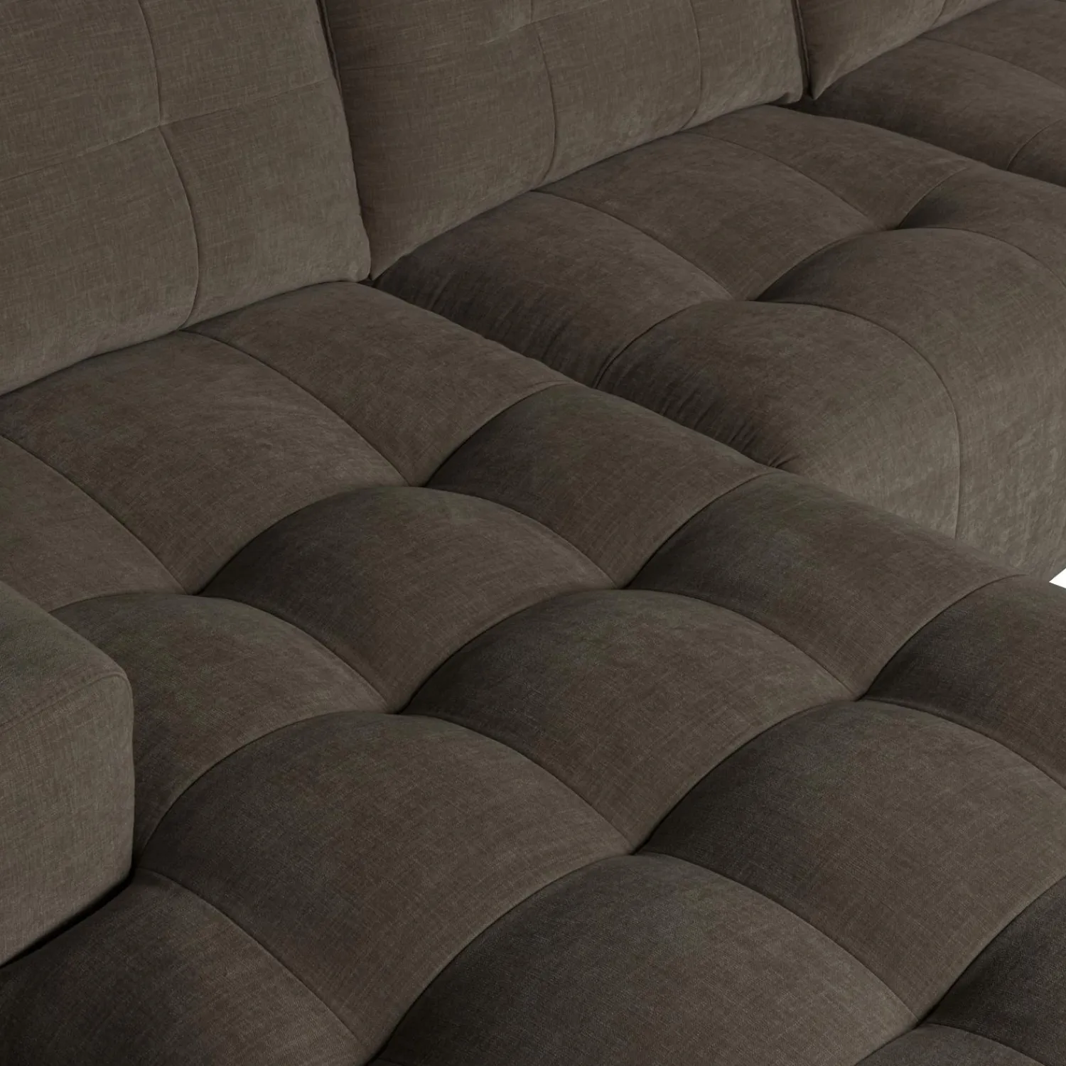 Clearance WOOOD Bar chaise longue geweven stof links Antraciet