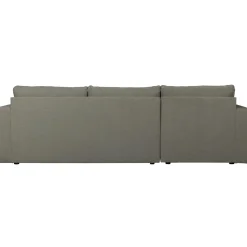 Outlet WOOOD Bar chaise longue geweven stof links Warm grijs