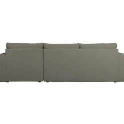 Clearance WOOOD Bar chaise longue geweven stof rechts Warm grijs