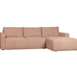 WOOOD Bar chaise longue geweven stof rechts Roze