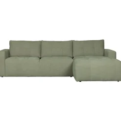 Outlet WOOOD Bar chaise longue geweven stof rechts Groen