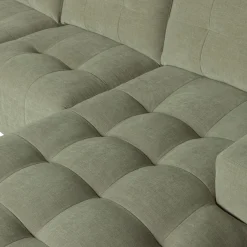 Outlet WOOOD Bar chaise longue geweven stof rechts Groen