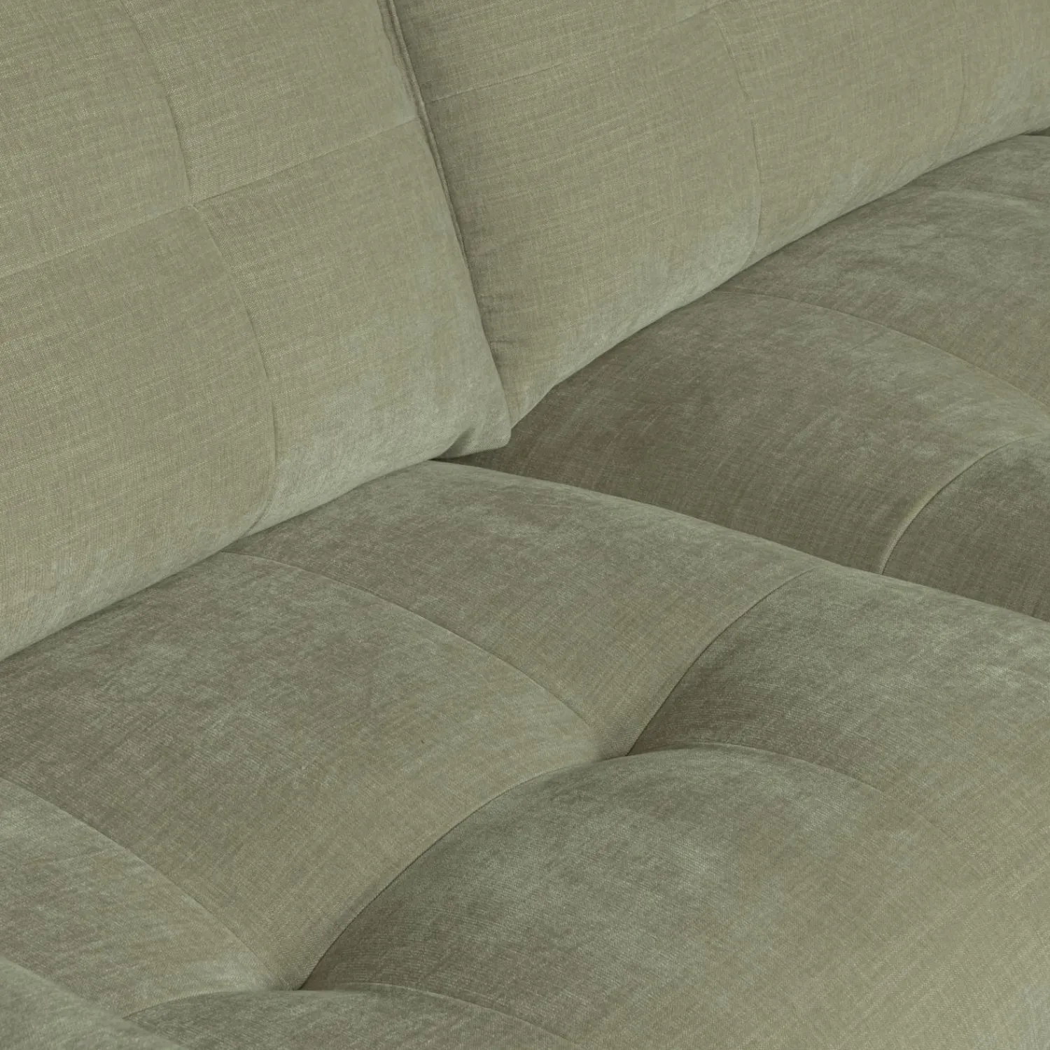 Outlet WOOOD Bar chaise longue geweven stof rechts Groen