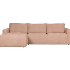Outlet WOOOD Bar chaise longue geweven stof links Roze