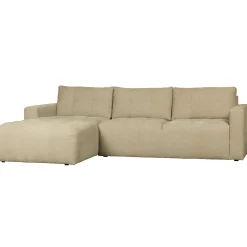 WOOOD Bar chaise longue geweven stof links Zand