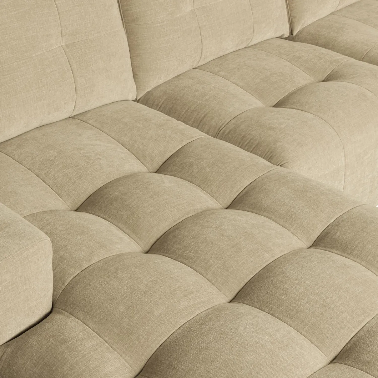 WOOOD Bar chaise longue geweven stof links Zand