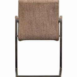 Clearance WOOOD Bas eetkamerstoel geweven stof Bruin melange