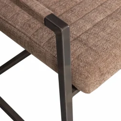 Clearance WOOOD Bas eetkamerstoel geweven stof Bruin melange