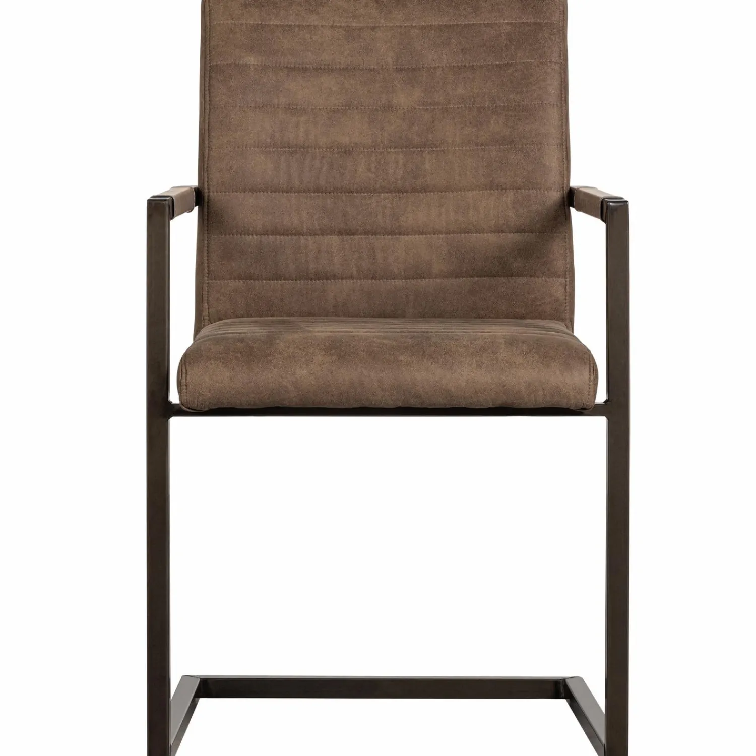 Hot WOOOD Bas eetkamerstoel leerlook Taupe