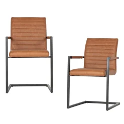 Online WOOOD Bas eetkamerstoel pu Cognac