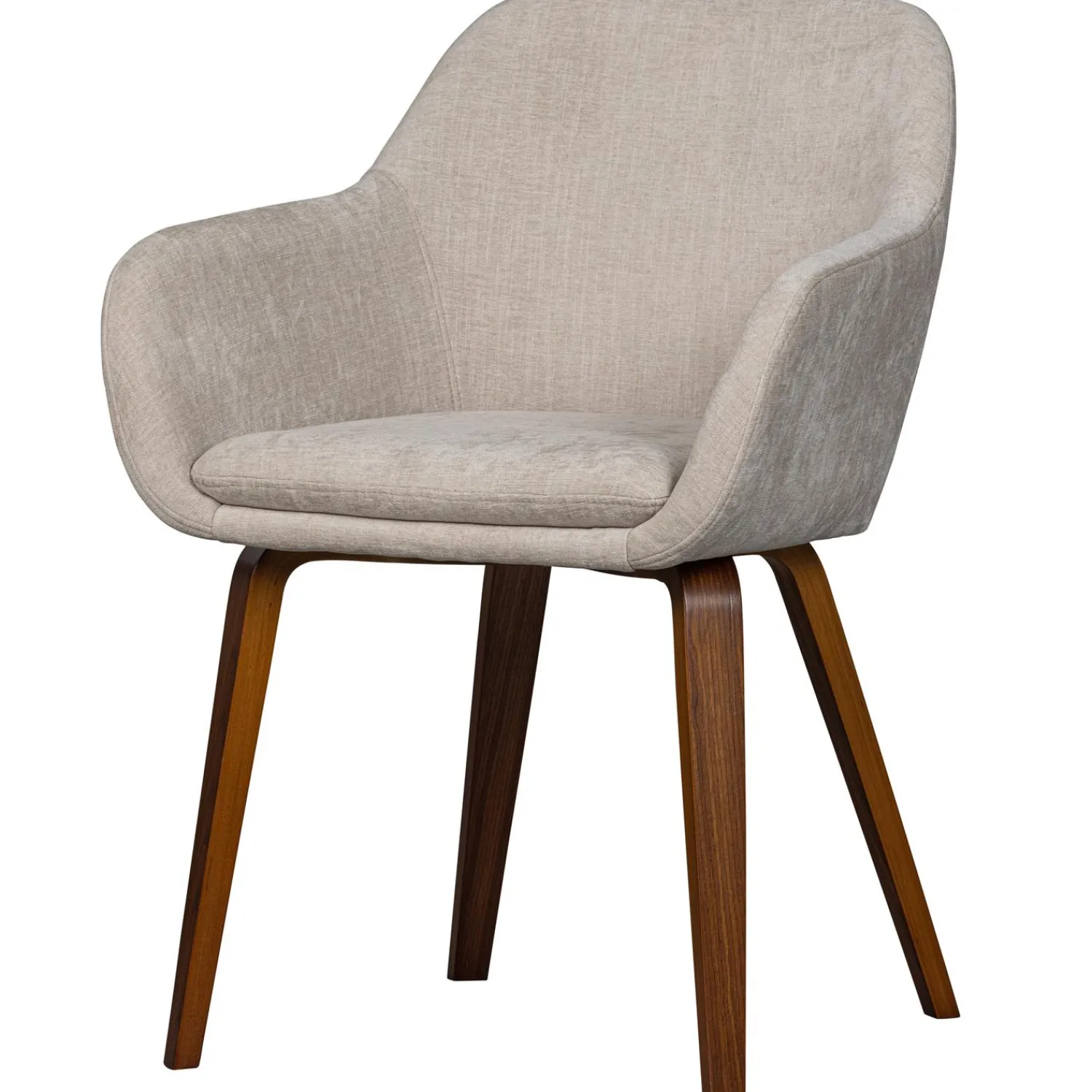 WOOOD Base eetkamerstoel velvet melange zand