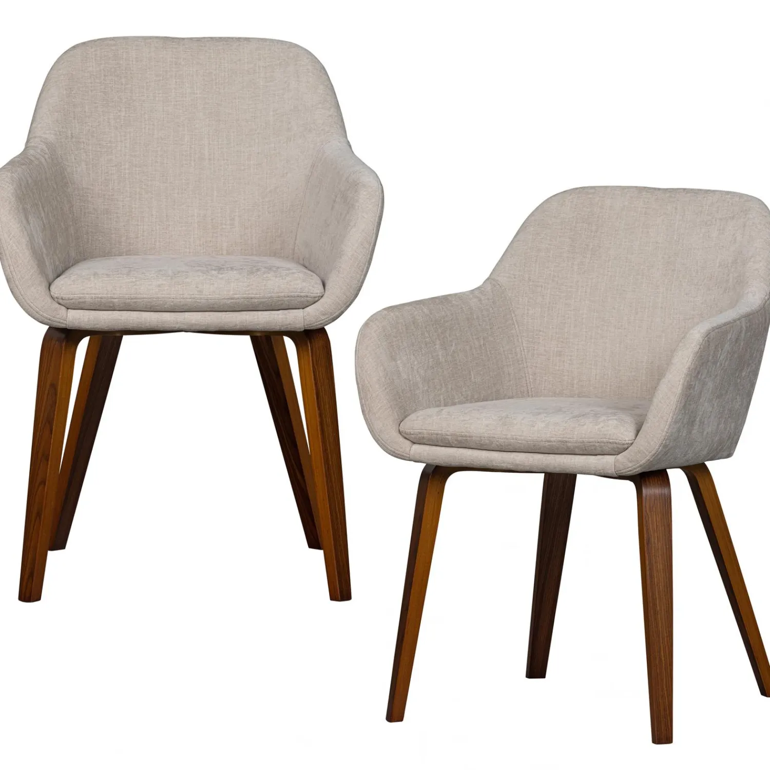 WOOOD Base eetkamerstoel velvet melange zand