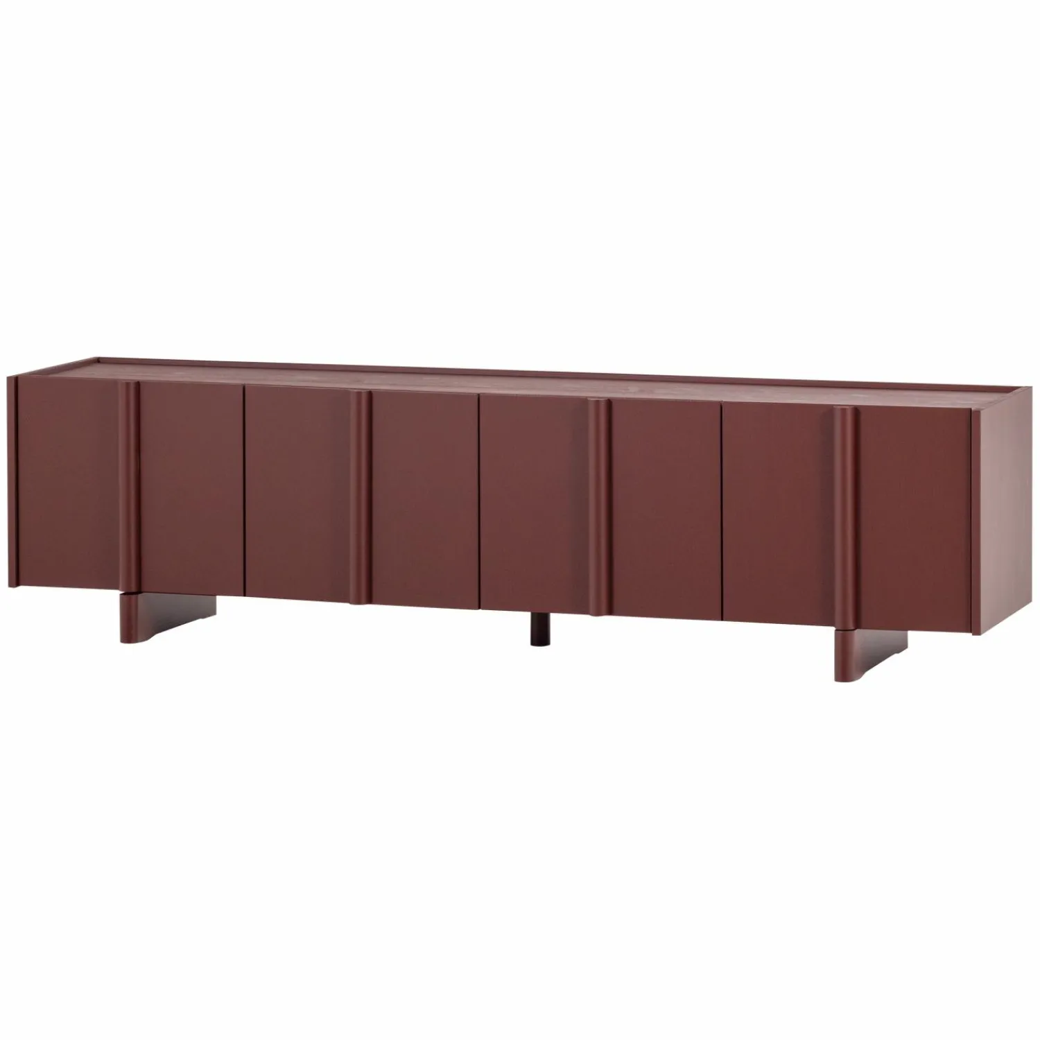 Sale WOOOD Basu tv meubel 200 cm grenen bordeauxrood