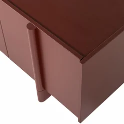 Sale WOOOD Basu tv meubel 200 cm grenen bordeauxrood