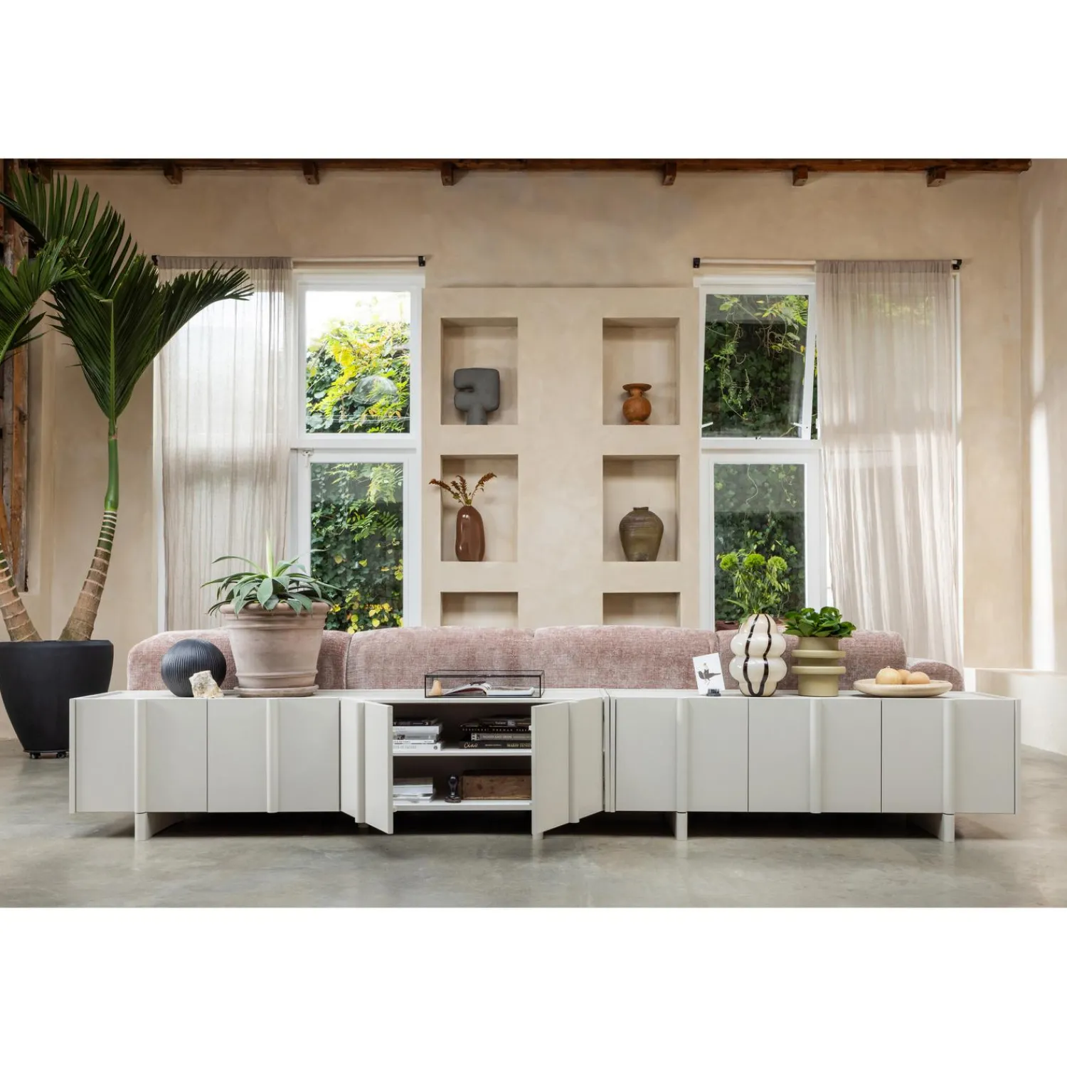 WOOOD Basu tv meubel 152 cm grenen Dust