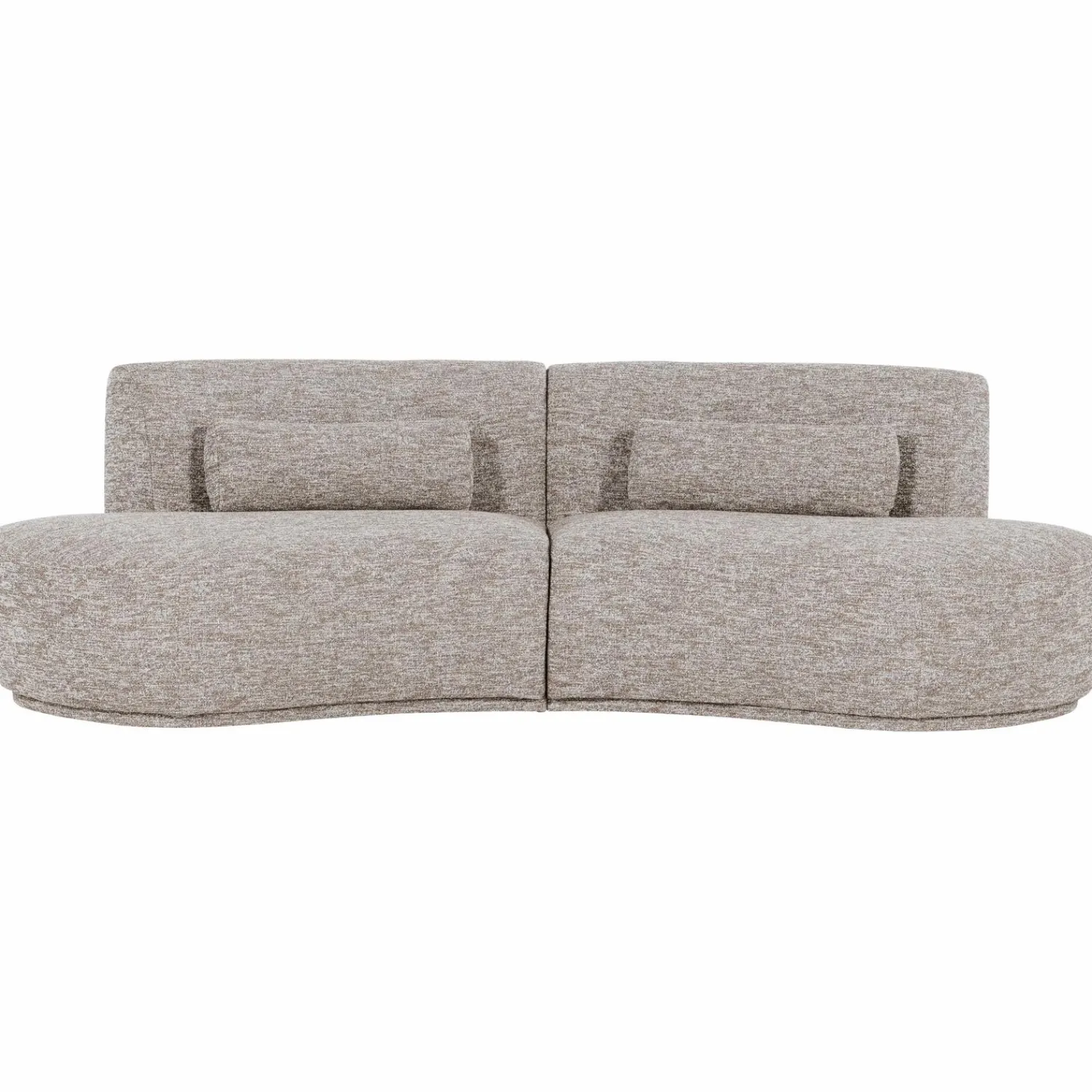 Hot WOOOD Batavier half ronde bank 4-zits Zand melange