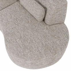 Hot WOOOD Batavier half ronde bank 4-zits Zand melange