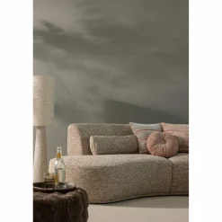 Hot WOOOD Batavier half ronde bank 6-zits Zand melange