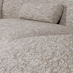 Hot WOOOD Batavier half ronde bank 6-zits Zand melange