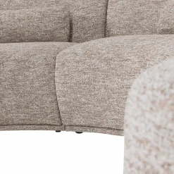 Hot WOOOD Batavier half ronde bank 6-zits Zand melange