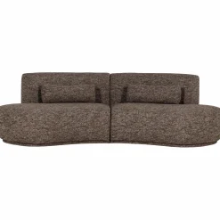 WOOOD Batavier half ronde bank 4-zits Bruin melange