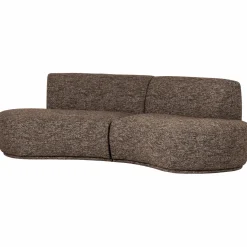 WOOOD Batavier half ronde bank 4-zits Bruin melange