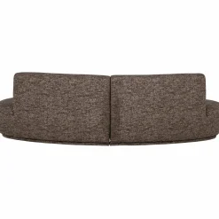 WOOOD Batavier half ronde bank 4-zits Bruin melange