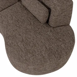 WOOOD Batavier half ronde bank 4-zits Bruin melange