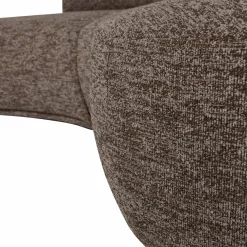 WOOOD Batavier half ronde bank 4-zits Bruin melange