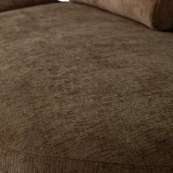 WOOOD Batavier half ronde bank 4-zits velvet melange bruin Bruin melange