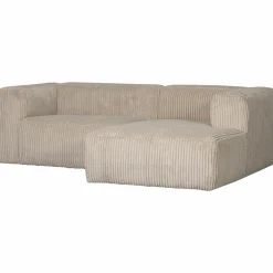 Discount WOOOD Bean chaise longue bank rechts ribstof travertin