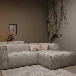 Sale WOOOD Bean chaise longue bank rechts grove melange travertin