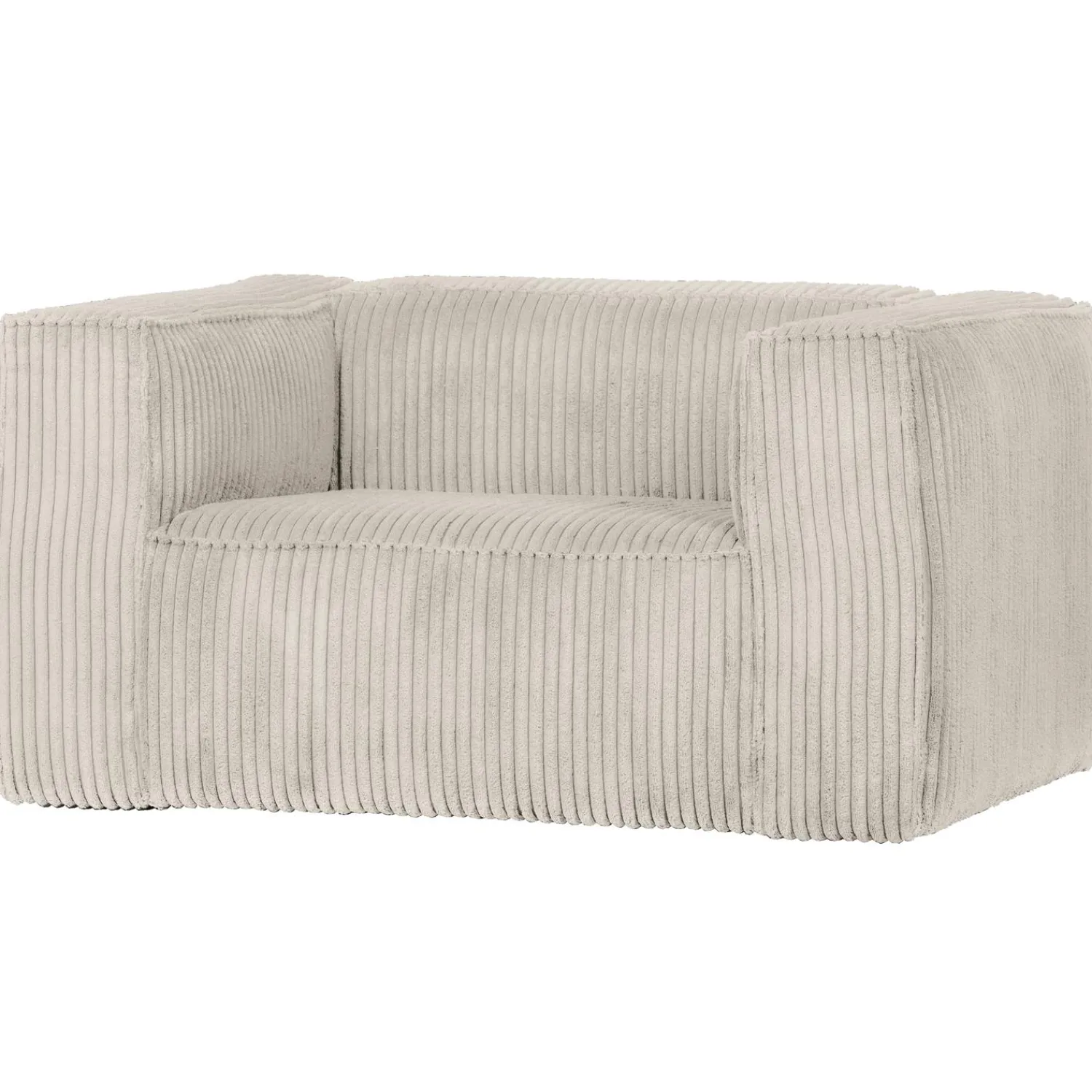 Hot WOOOD Bean fauteuil ribstof Naturel