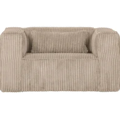 Best WOOOD Bean fauteuil ribstof Travertin