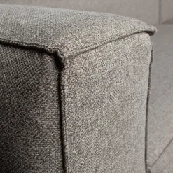 Hot WOOOD Bean hoekbank links incl. kussens melange Lichtgrijs