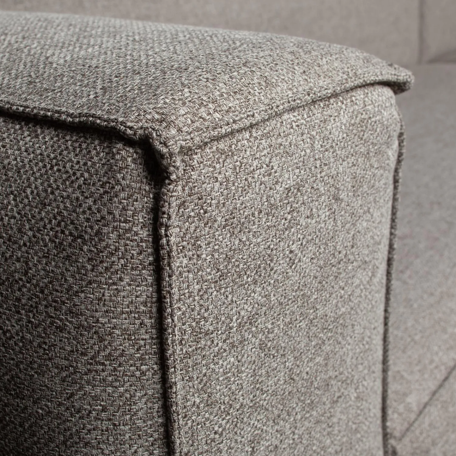 Hot WOOOD Bean hoekbank links incl. kussens melange Lichtgrijs