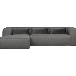 Outlet WOOOD Bean hoekbank links incl. kussens melange Middengrijs