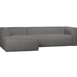 Outlet WOOOD Bean hoekbank links incl. kussens melange Middengrijs