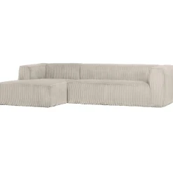 Discount WOOOD Bean hoekbank links ribstof Naturel