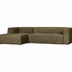 Discount WOOOD Bean hoekbank links structure velvet Moss