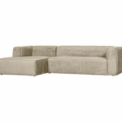 New WOOOD Bean hoekbank links structure velvet Buttermilk